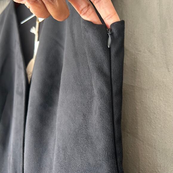 ❌SOLD❌ Camila Coelho Black Faux Leather Pleated Mini Dress Size XS - Picture 5 of 11